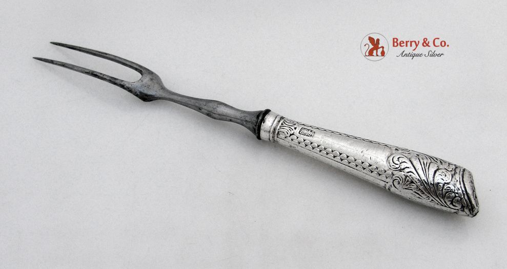 Antique Georgian Irish Provintial 18th Century 6 Forks Sterling Silver 1750 Antique Georgian Irish Provintial 18th Century 6 Forks Sterling Silver 1750