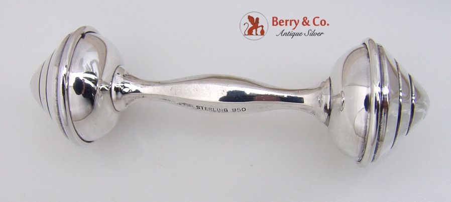 Baby Rattle Japanese 950 Sterling Silver 1920 Baby Rattle Japanese 950 Sterling Silver 1920