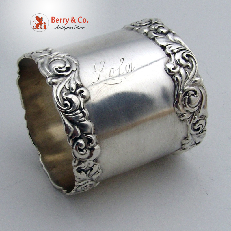 Vintage Napkin Ring Sterling Silver 1900