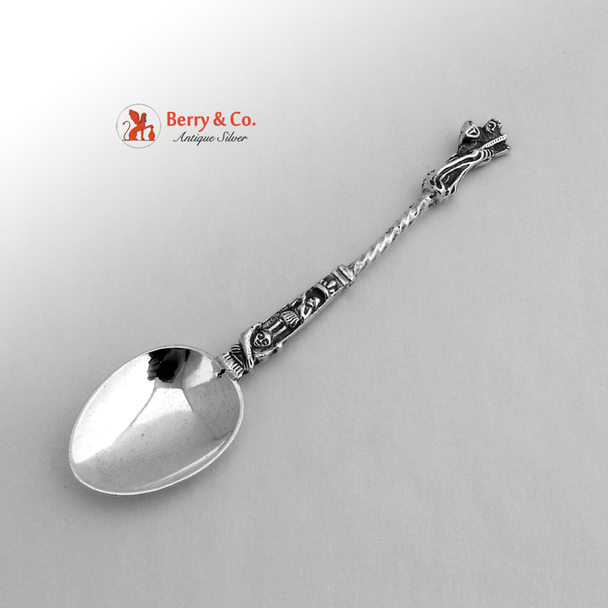 Dutch Apostle Spoons 6 Pseudo Hallmarks 833 Silver 1900 from