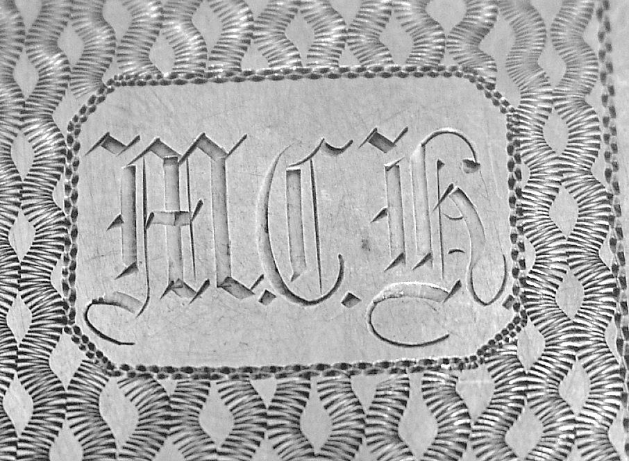 Calling Card Case American Coin Silver 1850 Calling Card Case American Coin Silver 1850