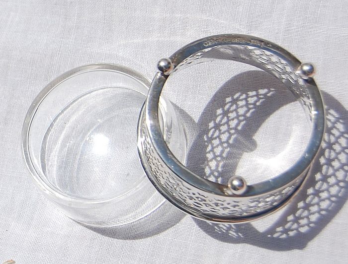Vintage Sterling Silver Cutwork Footed Master Salt Vintage Sterling Silver Cutwork Footed Master Salt