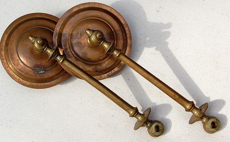 Two Antique Piano Candle Sconce Arms Two Antique Piano Candle Sconce Arms