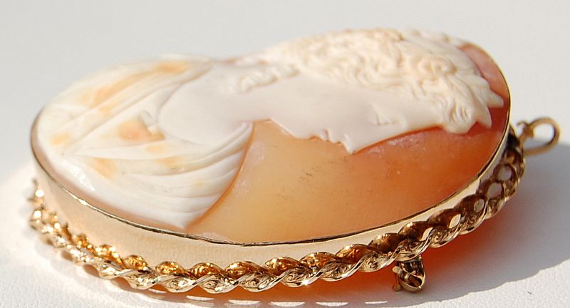 Victorian Gold Filled Large Shell Cameo Brooch/Pendant Victorian Gold Filled Large Shell Cameo Brooch/Pendant