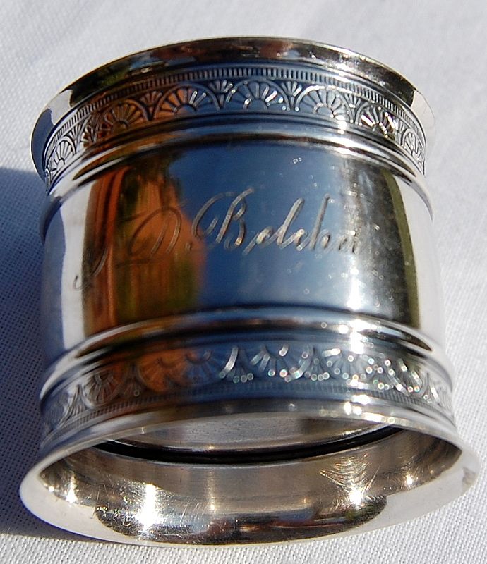 Vintage Silverplate Napkin Ring T. D. Belcher Vintage Silverplate Napkin Ring T. D. Belcher