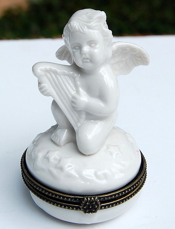 Faux Limoges Cherub Box Faux Limoges Cherub Box