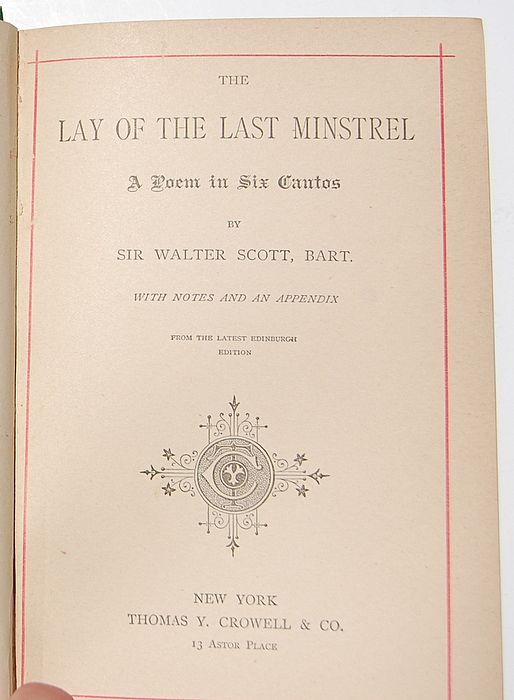 1884 Lay Of The Last Minstrel By Sir Walter Scott 1884 Lay Of The Last Minstrel By Sir Walter Scott