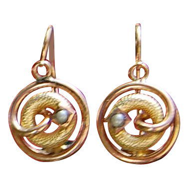 Dainty Antique Victorian Gold Seed Pearl Earring Dainty Antique Victorian Gold Seed Pearl Earring