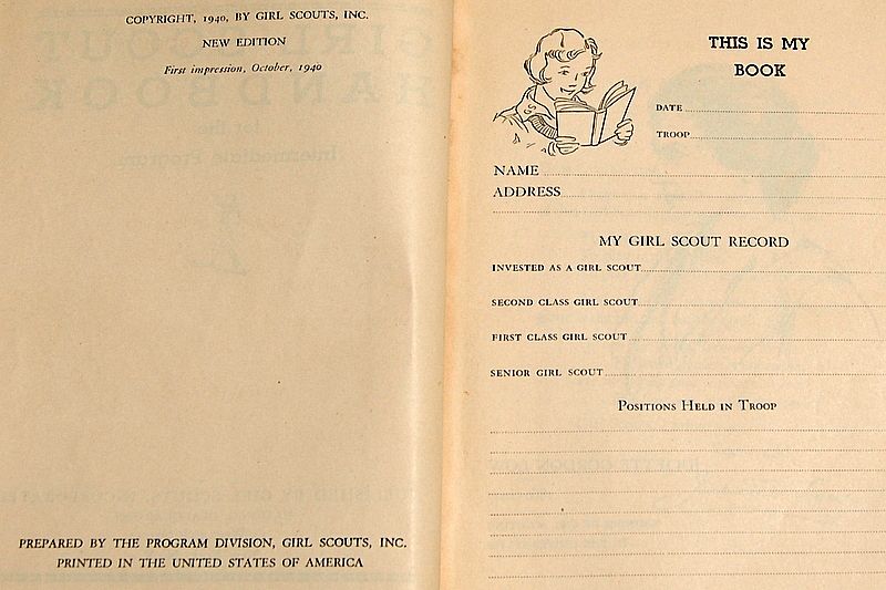 1940 First Impression Girl Scout Handbook-For the Intermediate Program 1940 First Impression Girl Scout Handbook-For the Intermediate Program