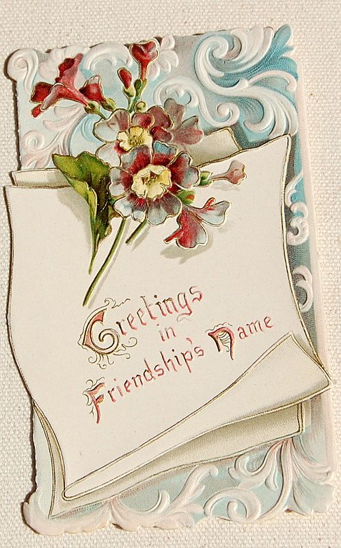 Wonderful Vintage Tuck Christmas Card Embossed Wonderful Vintage Tuck Christmas Card Embossed