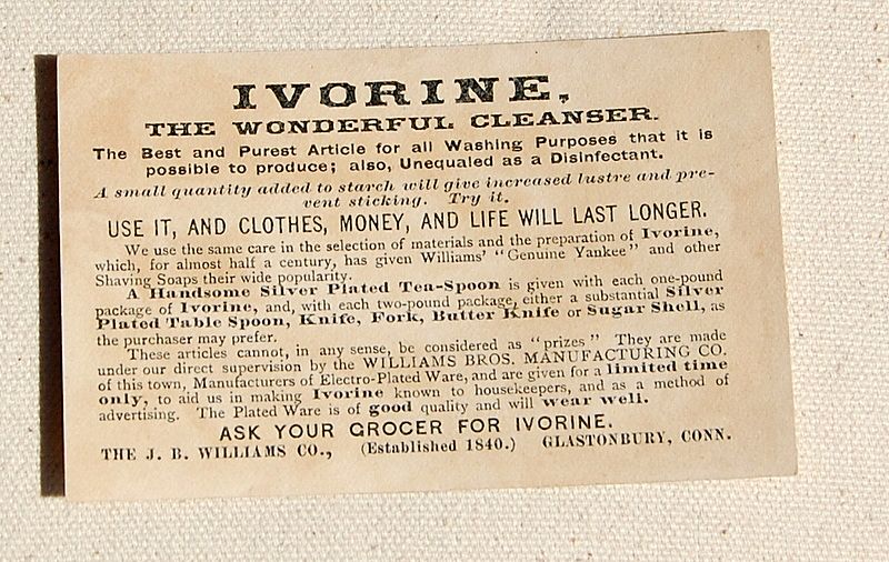 Victorian Ivorine Cleanser Trade Card Victorian Ivorine Cleanser Trade Card