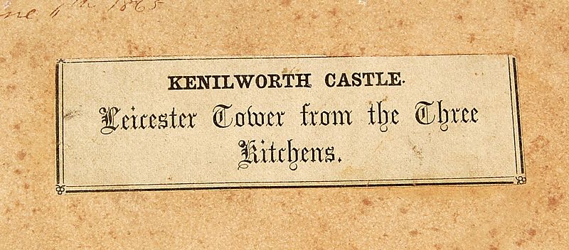 Stereophotography Stereoview: Kenilworth Castle Leicester Tower From The Three Kitchens Stereophotography Stereoview: Kenilworth Castle Leicester Tower From The Three Kitchens