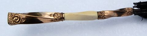 Vintage Rolled Gold & Celluloid Handle Metal Frame Umbrella Vintage Rolled Gold & Celluloid Handle Metal Frame Umbrella