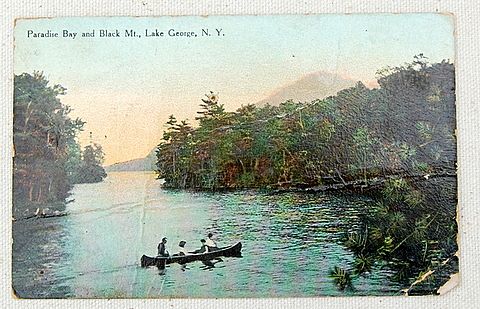 1911 Antique Paradise Bay & Black Mt., Lake George, N. Y. Postcard 1911 Antique Paradise Bay & Black Mt., Lake George, N. Y. Postcard