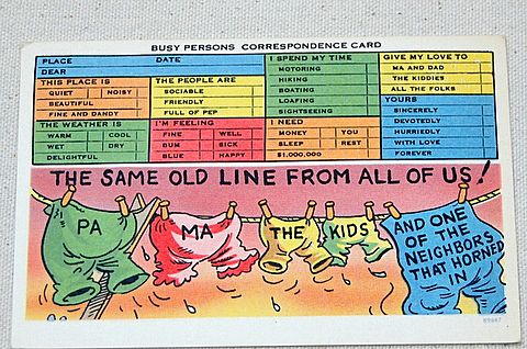 Vintage Busy Persons Correspondence Post Card #89987 Vintage Busy Persons Correspondence Post Card #89987