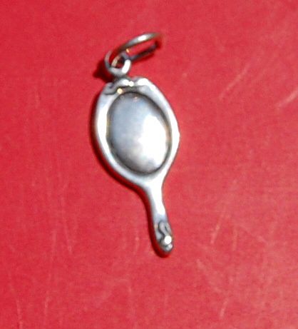 Vintage Sterling Silver Hand Mirror Charm Vintage Sterling Silver Hand Mirror Charm