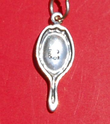 Vintage Sterling Silver Hand Mirror Charm Vintage Sterling Silver Hand Mirror Charm