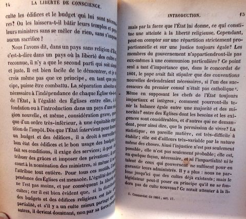 1857 La Liberte De Conscience By Jules Simon 1857 La Liberte De Conscience By Jules Simon