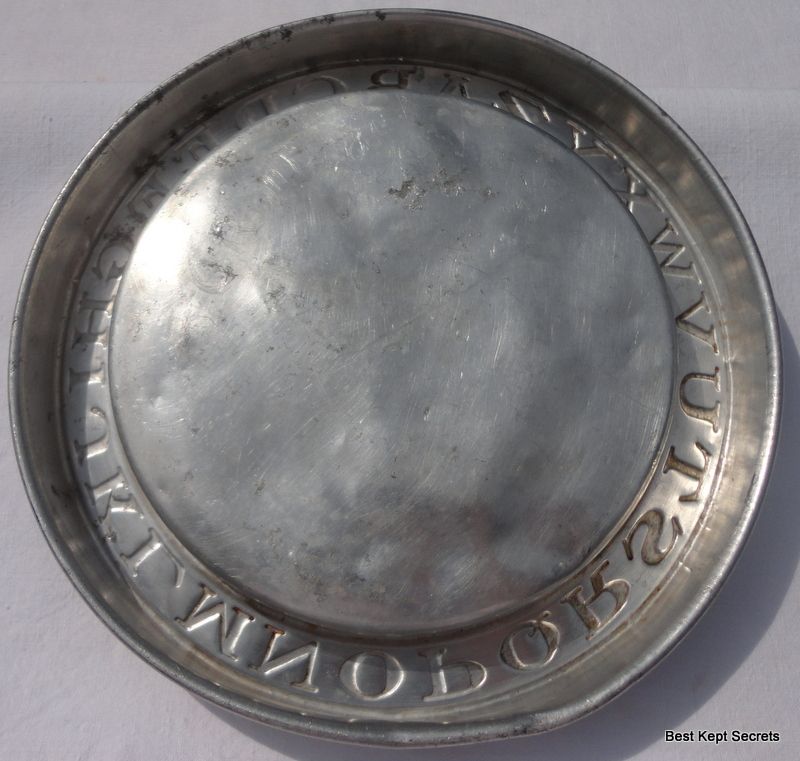 Vintage Aluminum ABC Child's Plate Vintage Aluminum ABC Child's Plate