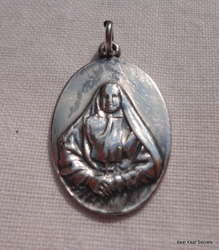 Vintage Sterling Silver St. Francis Xavier Cabrini Catholic Medal Vintage Sterling Silver St. Francis Xavier Cabrini Catholic Medal