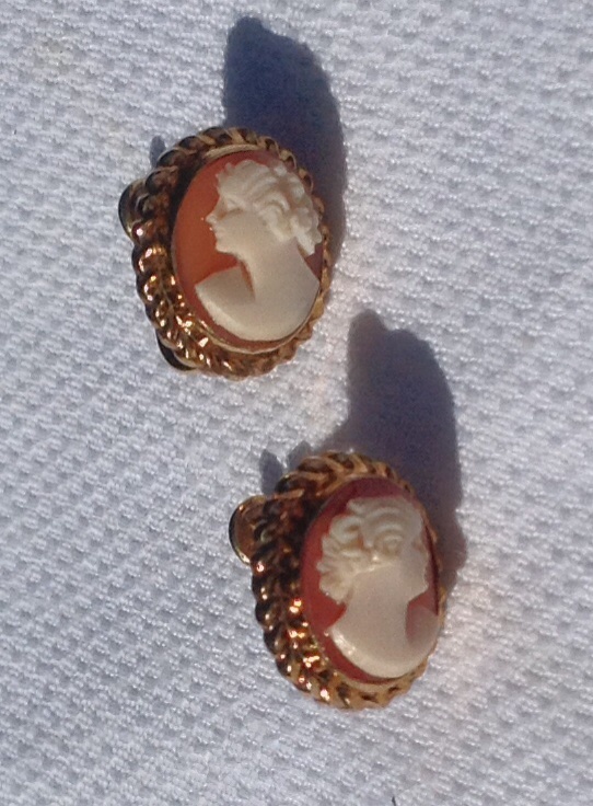 Vintage 12K Gold Filled Cameo Earrings Vintage 12K Gold Filled Cameo Earrings