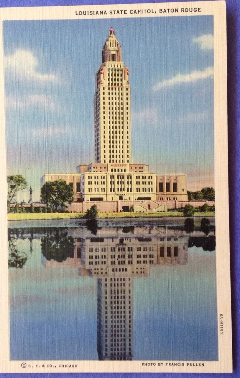 Vintage Louisiana State Capitol Post Card Vintage Louisiana State Capitol Post Card