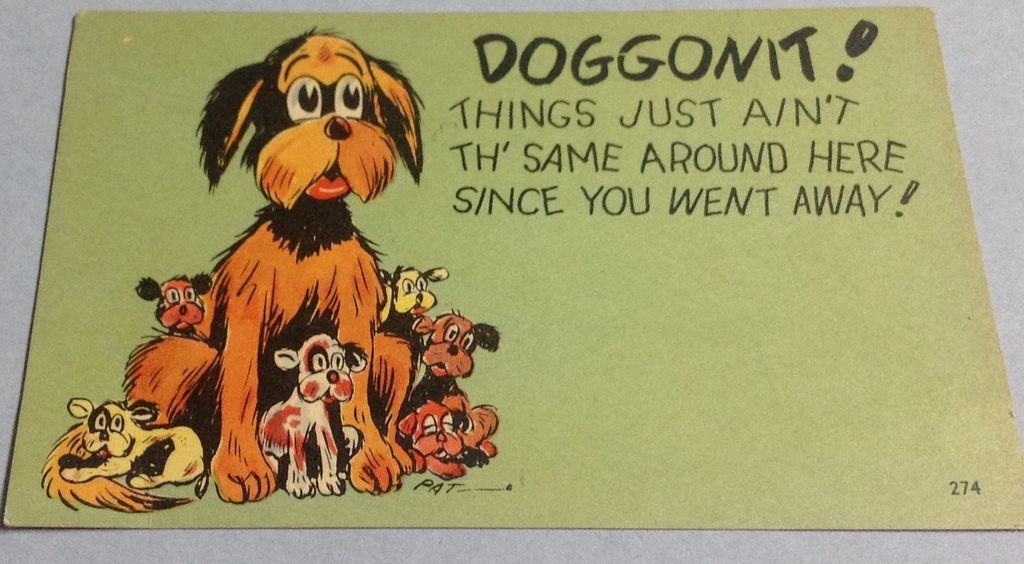 Vintage Doggonit Comic Post Card Vintage Doggonit Comic Post Card