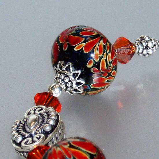 Montage~ Lampwork, Bali, Hill Tribe Silver and Swarovski Bracelet Montage~ Lampwork, Bali, Hill Tribe Silver and Swarovski Bracelet