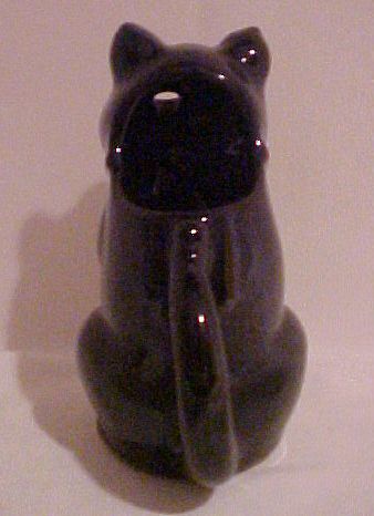 Vintage Signed Shafford Redware Black Cat Creamer Cream Pitcher Vintage Signed Shafford Redware Black Cat Creamer Cream Pitcher