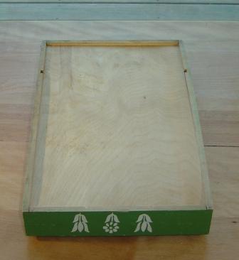 Kitchen Ware: Green Painted Wood Utensil Box Kitchen Ware: Green Painted Wood Utensil Box