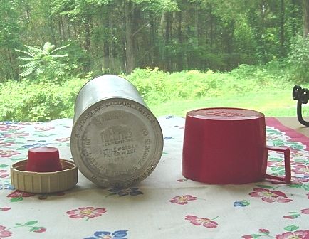Thermos: Chrome with Red Top Thermos: Chrome with Red Top