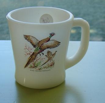 Fire King: Pheasant D-handle Mug Fire King: Pheasant D-handle Mug