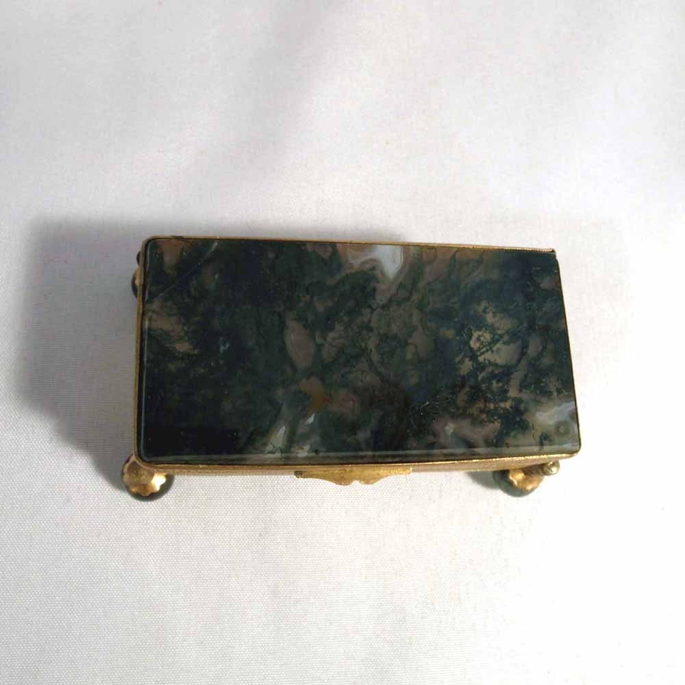Superb Moss Agate Box ca. 1860 Superb Moss Agate Box ca. 1860