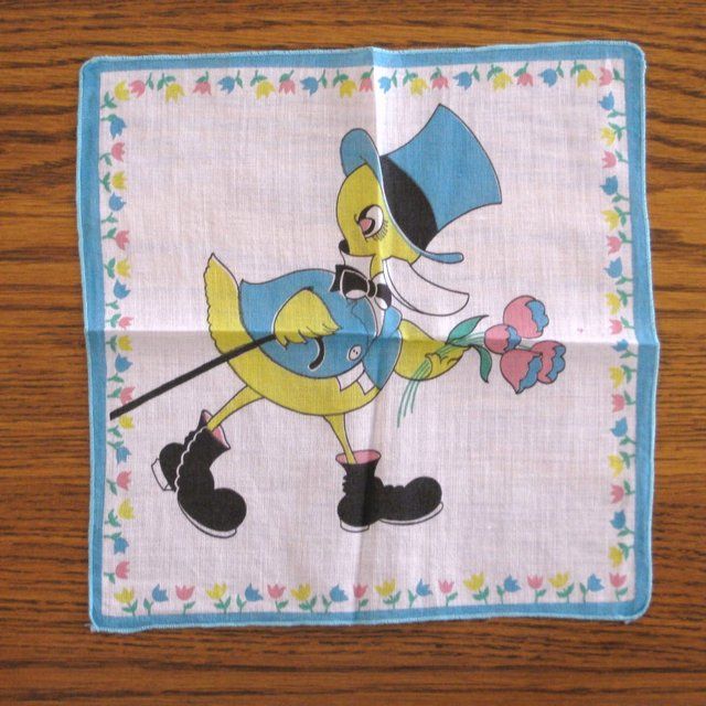 Vintage Children's Duck Handkerchief Vintage Children's Duck Handkerchief