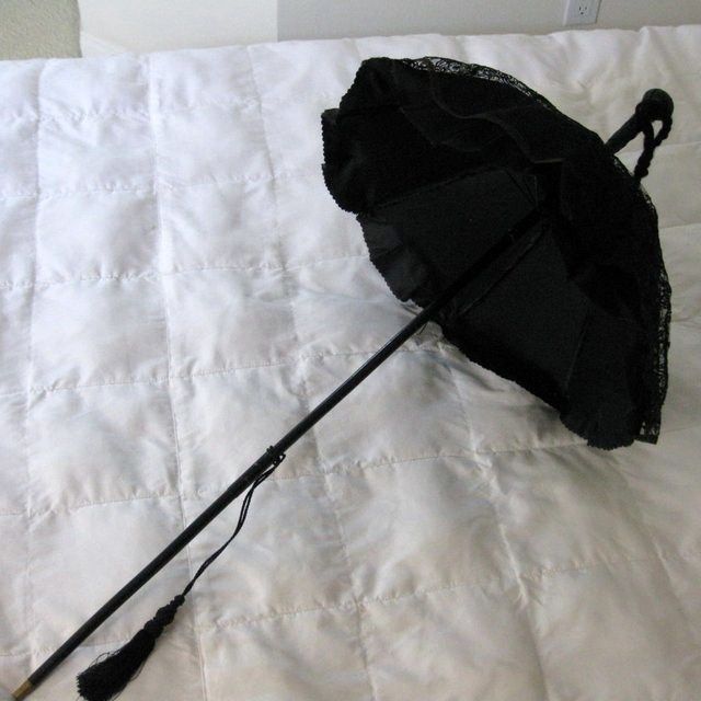 Vintage Parasol with Lace Canopy Vintage Parasol with Lace Canopy