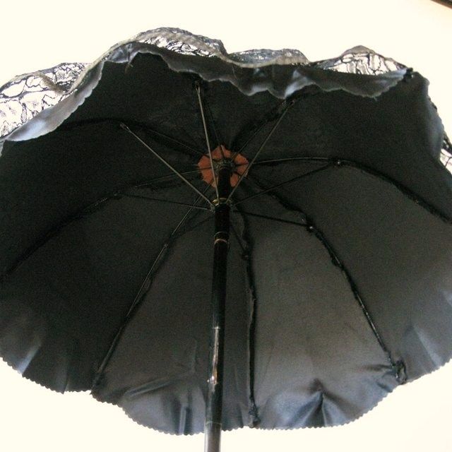 Vintage Parasol with Lace Canopy Vintage Parasol with Lace Canopy