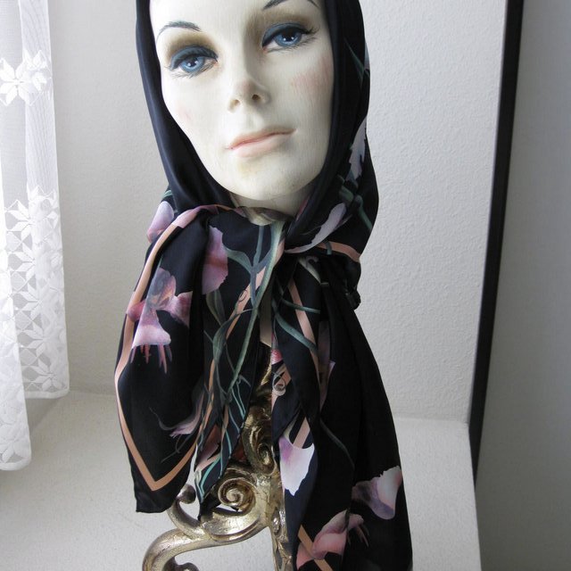 Vintage Signed "A.R. Valentien" Silk Scarf Vintage Signed "A.R. Valentien" Silk Scarf