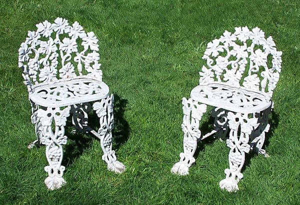 Garden Chairs Cast Iron Matching Pair Garden Chairs Cast Iron Matching Pair