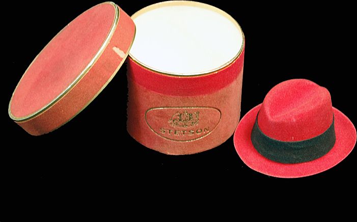 Stetson Hat & Hat Box Advertising Promotion Miniature Stetson Hat & Hat Box Advertising Promotion Miniature