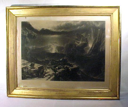 Antique Engraving Biblical Gold Frame Large Antique Engraving Biblical Gold Frame Large