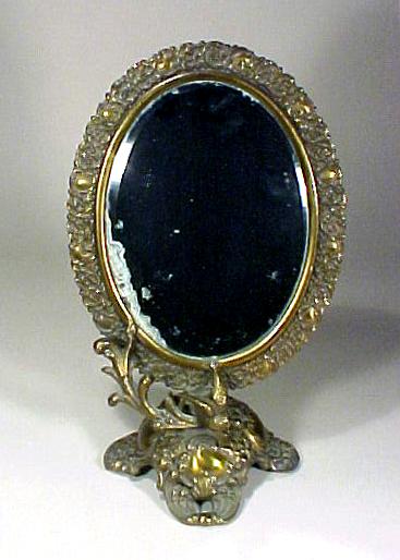 Boudior Mirror Florals & Bird Repousse Boudior Mirror Florals & Bird Repousse