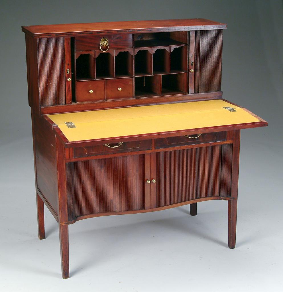 Desk Secretary Double Tambour Hepplewhite Desk Secretary Double Tambour Hepplewhite