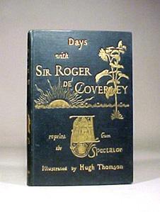 Antique Days Sir Roger De Coverley Gilt Book Antique Days Sir Roger De Coverley Gilt Book