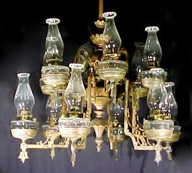 Oil Chandelier Cast Iron 12 Font Kerosene Oil Chandelier Cast Iron 12 Font Kerosene