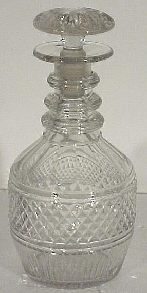 19th Century Irias Cut Glass Decanter 19th Century Irias Cut Glass Decanter