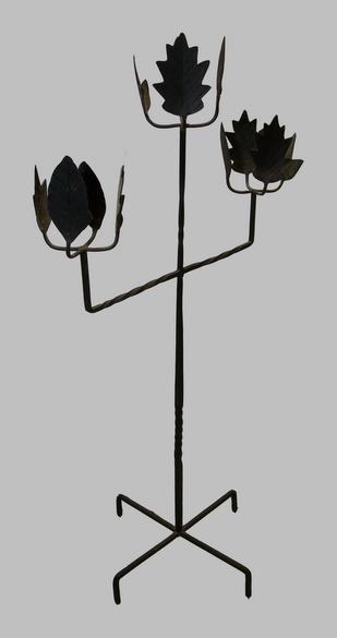 Early Hand Forged Iron Plant Stand Early Hand Forged Iron Plant Stand
