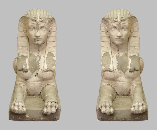 Garden Sculptures Egyptian Sphinx Stone Pair Garden Sculptures Egyptian Sphinx Stone Pair