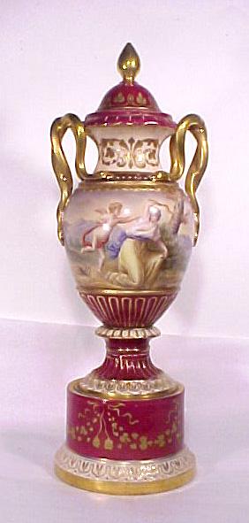 Royal Vienna Urn Hand Painted Classical Design Royal Vienna Urn Hand Painted Classical Design