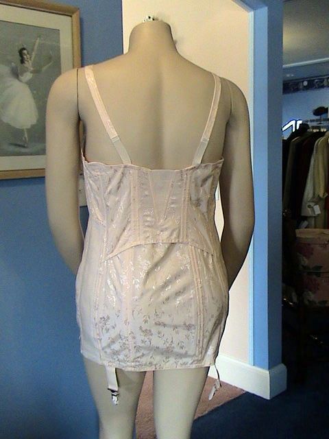 Pink Satin Brocade All-In-One Corset/Girdle Pink Satin Brocade All-In-One Corset/Girdle
