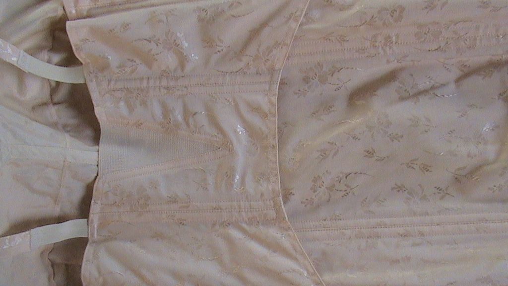 Pink Satin Brocade All-In-One Corset/Girdle Pink Satin Brocade All-In-One Corset/Girdle